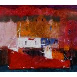 CAROLINE BAILEY (b.1953) THREE LIMITED EDITION COLOUR PRINTS ‘Red Boat, Tobermory’, edition of