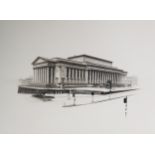 MARC GRIMSHAW (1957) PENCIL DRAWING St George's Hall, Liverpool Signed lower right 18in x 24 1/