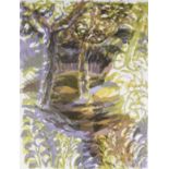 NORMAN JAQUES (1922-2014) TWO COLOUR PRINTS ‘Woodland’, (4/10), Unsigned Artist Proof 27 ½” x 21” (