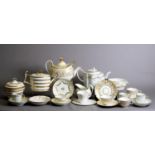 SELECTION OF PUCE MARK DERBY, FLIGHT BARR & BARR, WORCESTER, NEW HALL AND OTHER GILT DECORATED TEA