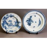 EIGHTEENTH CENTURY BLUE AND WHITE DELFT POTTERY CHARGER, of typical form, decorated in strong