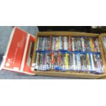 LG BLUE-RAY DISC/DVD PLAYER BD650 IN ORIGINAL BOX.  TOGETHER WITH APPROX 125 DISCS AND THREE BOXED