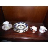 BROWN WESTHEAD'S CAULDON CHINA COFFEE CUP & SAUCER, inscribed 'Replica of Cauldon Tea & Coffee