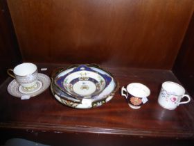 BROWN WESTHEAD'S CAULDON CHINA COFFEE CUP & SAUCER, inscribed 'Replica of Cauldon Tea & Coffee
