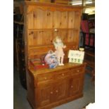 A PINE WELSH DRESSER, WITH RAISED PLATE RACK