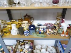SELECTION OF ASSORTED CHINAWARE etc, to include FOUR WADE ALE JUGS and A WADE NARROW-BOAT PEN HOLDER