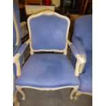 A SIMILAR OPEN ARM EASY CHAIR