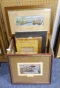 BROCKLEHURST- WHISTON, MACLESFIELD SILK PICTURE ‘The Goods Wharf’ CASHS SILK PICTURE ‘Canal Boats (