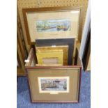 BROCKLEHURST- WHISTON, MACLESFIELD SILK PICTURE ‘The Goods Wharf’ CASHS SILK PICTURE ‘Canal Boats (