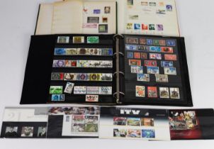 SMALL MIXED LOT OF STAMPS to include G.B. and Israel, contents of three albums