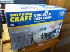 'POWER CRAFT’ CIRCULAR TABLE SAW, PBS – 205/1000N, BOXED