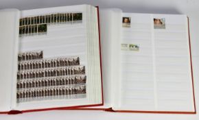 G.B. TWO LINDNER STOCKBOOKS 1993 - 8 and 2010 CONTAINING DUPLICATED, USED COMMEMORATIVES (2)