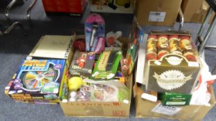 QUANTITY OF CHRISTMAS DECORATIONS, TOYS AND GAMES ETC... MANY ITEMS PACKAGED AS NEW INCLUDES;