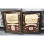 CHATEAU LATOUR and CHATEAU HAUT- MARBUZET, FRENCH WINE ADVERTISING MIRRORS, each with wine label and