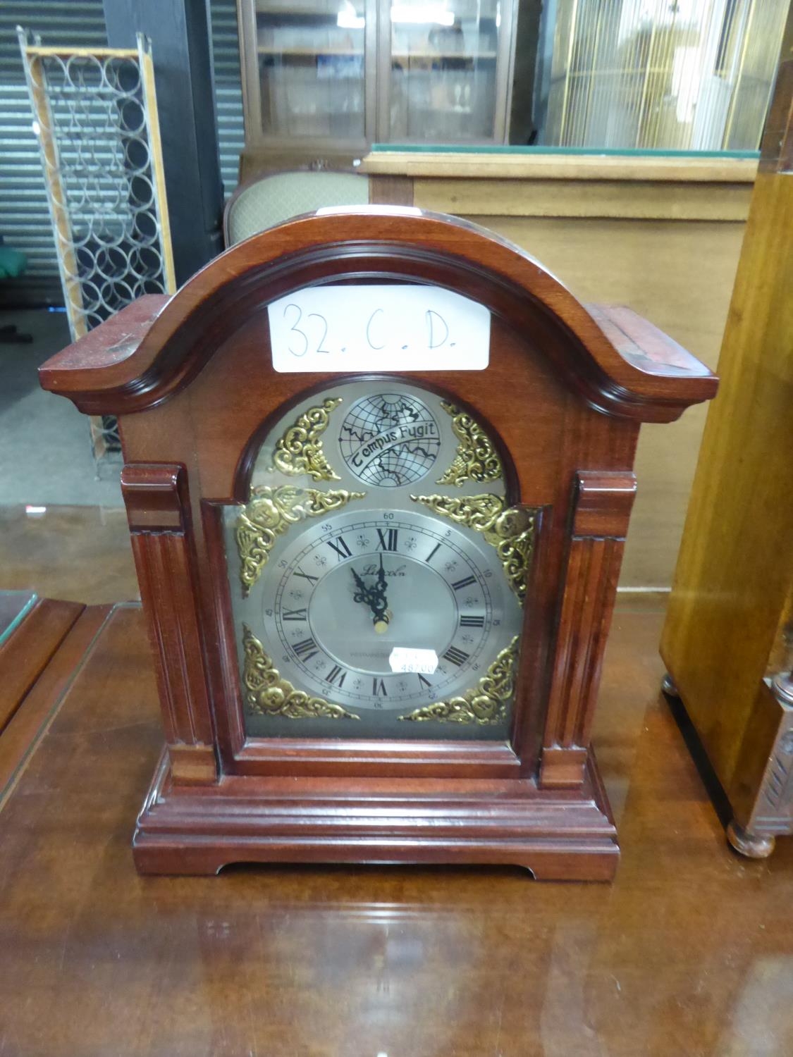 ‘LINCOLN’ MAHOGANY MANTEL CLOCK