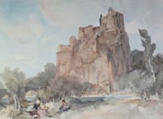 SIR WILLIAM RUSSELL FLINT LIMITED EDITION COLOUR PRINT ‘Picnic at la Roche’, (10/850) 19 ½” x