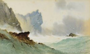 FRANCIS JAMIESON (1895-1950) PAIR OF WATERCOLOURS Coastal views Signed 7 ½” x 12 ¼” (19cm x 31.1cm),