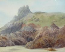 WILLIAM CASLEY (Exh. 1890-1910) WATERCOLOUR 'The Lizard, Cornwall' Signed lower left, titled on