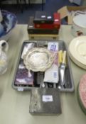 BOXES OF ELECTROPLATE CUTLERY, INCLUDING FISH KNIVES AND FORKS AND TEASPOONS