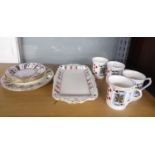 12 PIECE QUEENS FINE BONE CHINA TEA SET WITH PLAYING CARD DECORATION