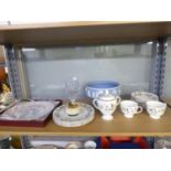SMALL MIXED LOT OF CERAMICS AND GLASS, comprising: WEDGWOOD PART TEA SERVICE FOR SIX PERSONS, with