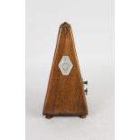 20th CENTURY FRENCH WOODEN CASED METRONOME labelled MAELZEL PAQUET