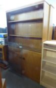A PAIR OF 1960's/70's TEAK LIBRARY BOOKCASES, 4' X 6'8" HIGH