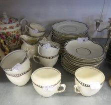 PARAGON CHINA TEA SET, FORMERLY FOR TWELVE PERSONS, NOW WITH SUFFICIENT, UNDAMAGED PIECES FOR SIX