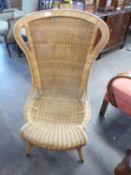WICKER SMALL ‘PEACOCK’ CHAIR