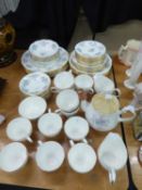 COLCLOUGH WILD ROSE PATTERN CHINA TEA AND DINNER WARES FOR SIX PERSONS