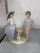 LLADRO PORCELAIN FIGURE, SPRINGTIME HARVEST (WITH BOX)