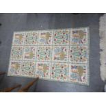 TILE PATTERN WOVEN RUG, 138 x 84cm