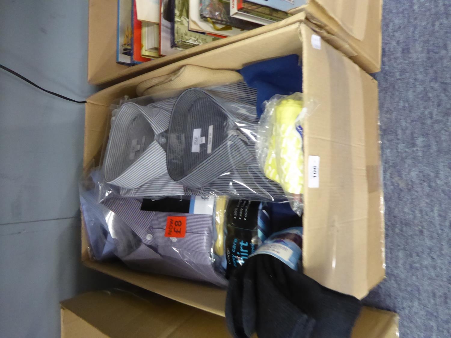 SIX PAIRS OF GENT’S GLOVES AND A QUANTITY OF NEW PACKAGED GENT’S CLOTHING