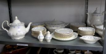 LARGE SELECTION OF ROYAL ALBERT 'MEMORY LANE' TEA AND DINNER WARES TO INCLUDE A TEAPOT, THREE TIER