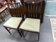 PAIR OF MAHOGANY RAIL BACK DINING CHAIRS