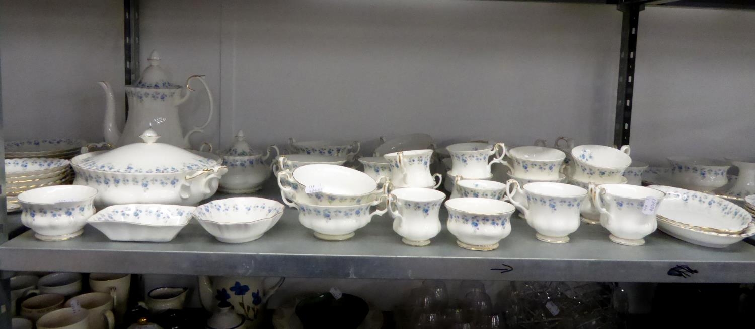 LARGE SELECTION OF ROYAL ALBERT 'MEMORY LANE' TEA AND DINNER WARES TO INCLUDE A TEAPOT, THREE TIER - Image 2 of 3