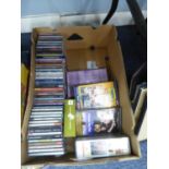 QUANTITY OF CDs AND SOME DVDs (CONTENTS OF ONE BOX)