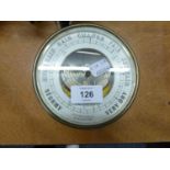 ANEROID BAROMETER, IN BRASS DRUM CASE