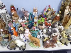COLLECTION OF MODERN CERAMIC SMALL MODELS OF ANIMALS, including: TRENTHAM ART WARE DUCK and THREE