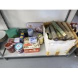 SELECTION OF PIANOLA ROLLS (APPROXIMATELY 50) AND VARIOUS BISCUIT TINS