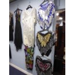 THREE MADE IN INDIA, LADY’S SILK LINED BLOUSES, SEQUINNED WITH BUTTERFLIES, all ‘free size’, (3)