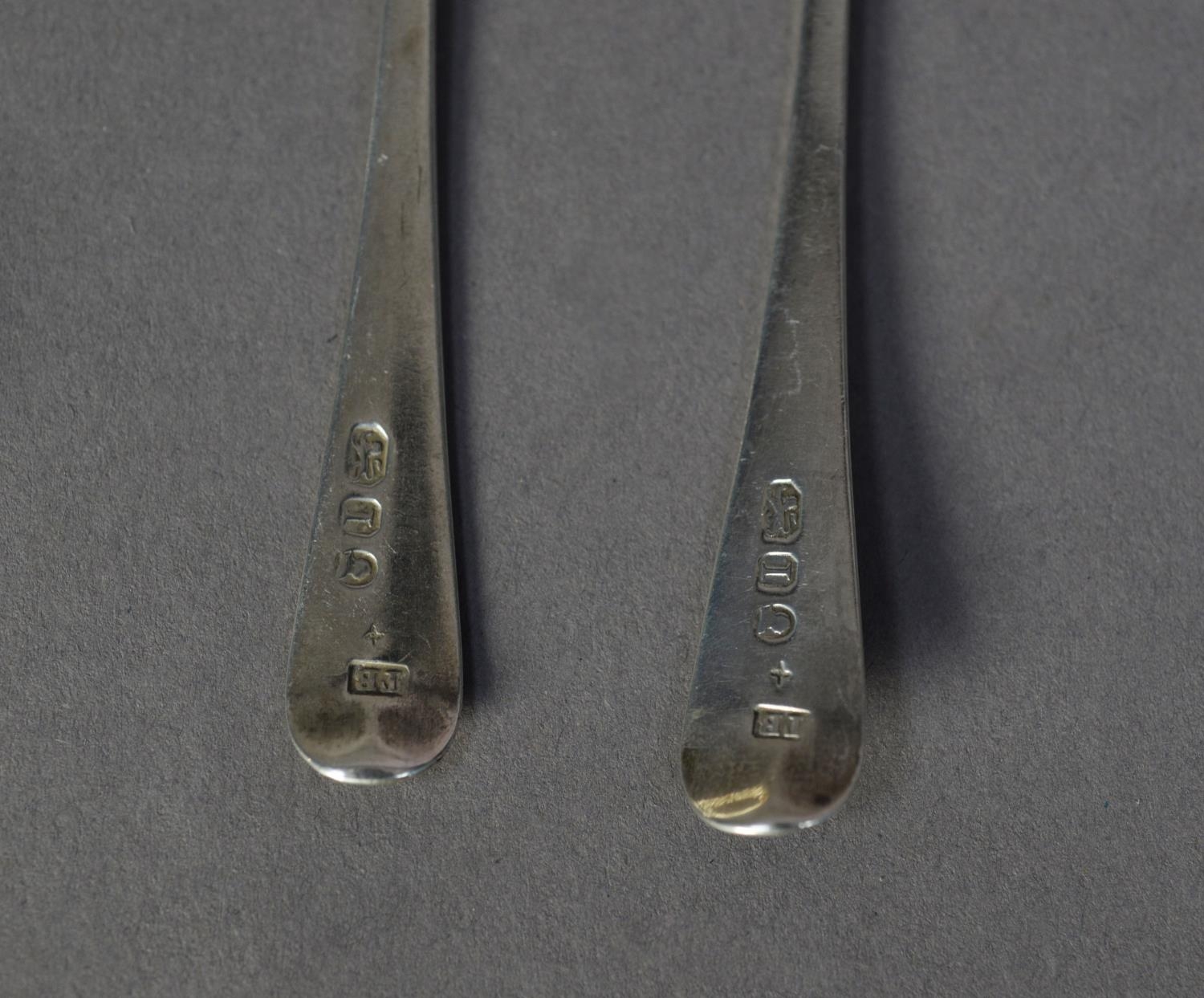 VICTORIAN SILVER CHRISTENING SPOON with embossed handle and cursive monogram by George Adams, London - Image 3 of 4