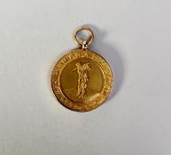 15ct GOLD GOLFING MEDALLION - Northern P.G.A. Championship 1927, held at Blackpool as The Daily