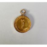 15ct GOLD GOLFING MEDALLION - Northern P.G.A. Championship 1927, held at Blackpool as The Daily