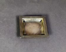 SILVER SMALL SQUARE ASHTRAY, with engine turned border, 3” (7.6cm) London 1950, 1.3oz