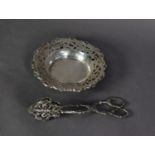 CONTINENTAL SILVER COLOURED METAL (800 STANDARD) SWEET MEAT DISH, of circular form with pierced