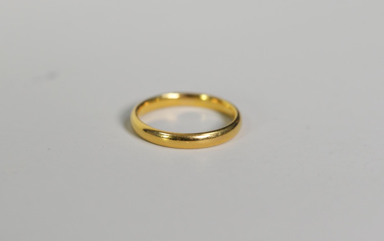 22ct GOLD WEDDING RING, Birmingham 1913, 3.2gms, ring size L