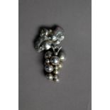 GEORG JENSEN SILVER MOONLIGHT GRAPES BROOCH in the form of a bunch of grapes, No. 217B, London