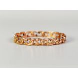 14K GOLD BRACELET with hollow double curb pattern links, (lacks clasp), (585 mark), 18.8gms