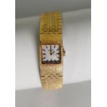 LADY'S ROTARY SWISS WRISTWATCH with mechanical movement, small square silvered dial with batons